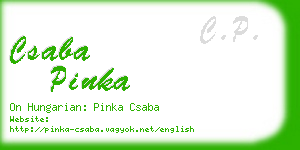 csaba pinka business card